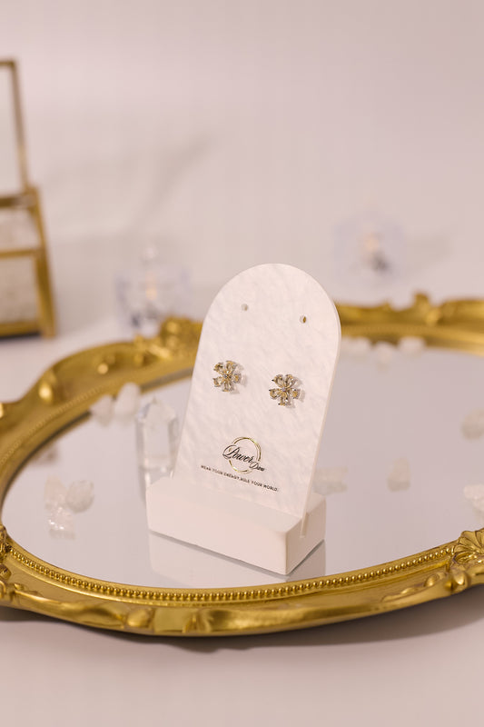 E070-Citrine Flower Earrings