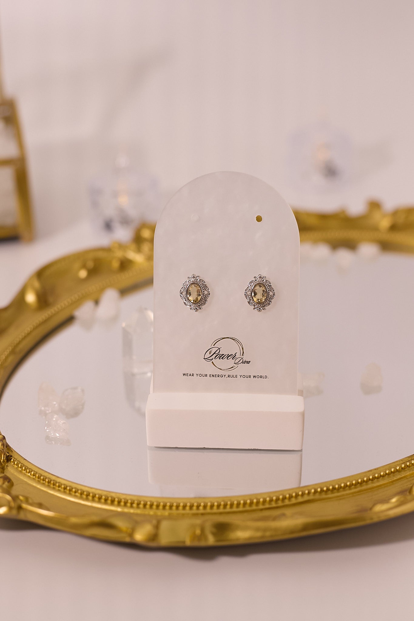 E071-Citrine Edge Earrings