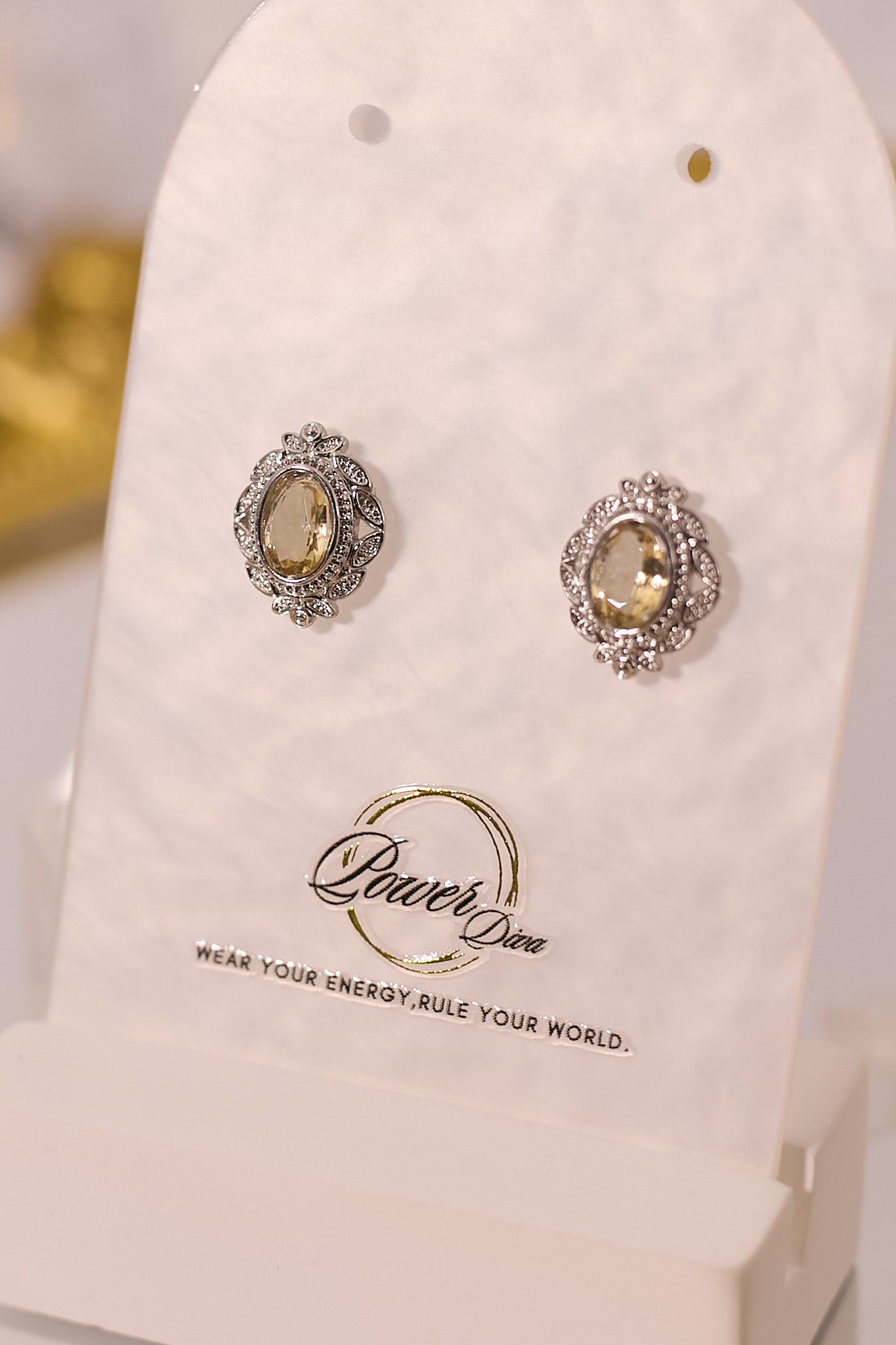 E071-Citrine Edge Earrings