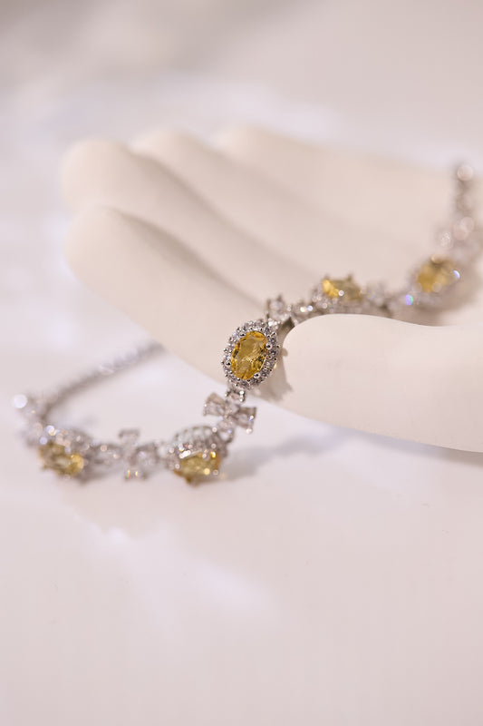 C054-黃晶蛋形手鏈