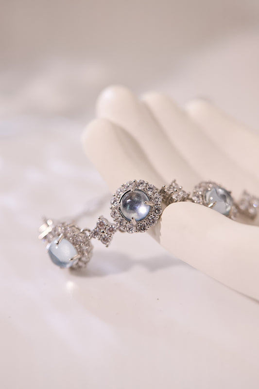 C056-海藍寶圓形手鏈