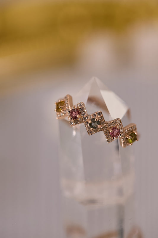 R069-碧璽S925開口戒指