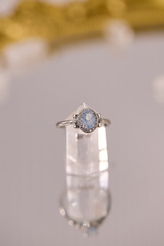 R092-海藍寶S925開口戒指