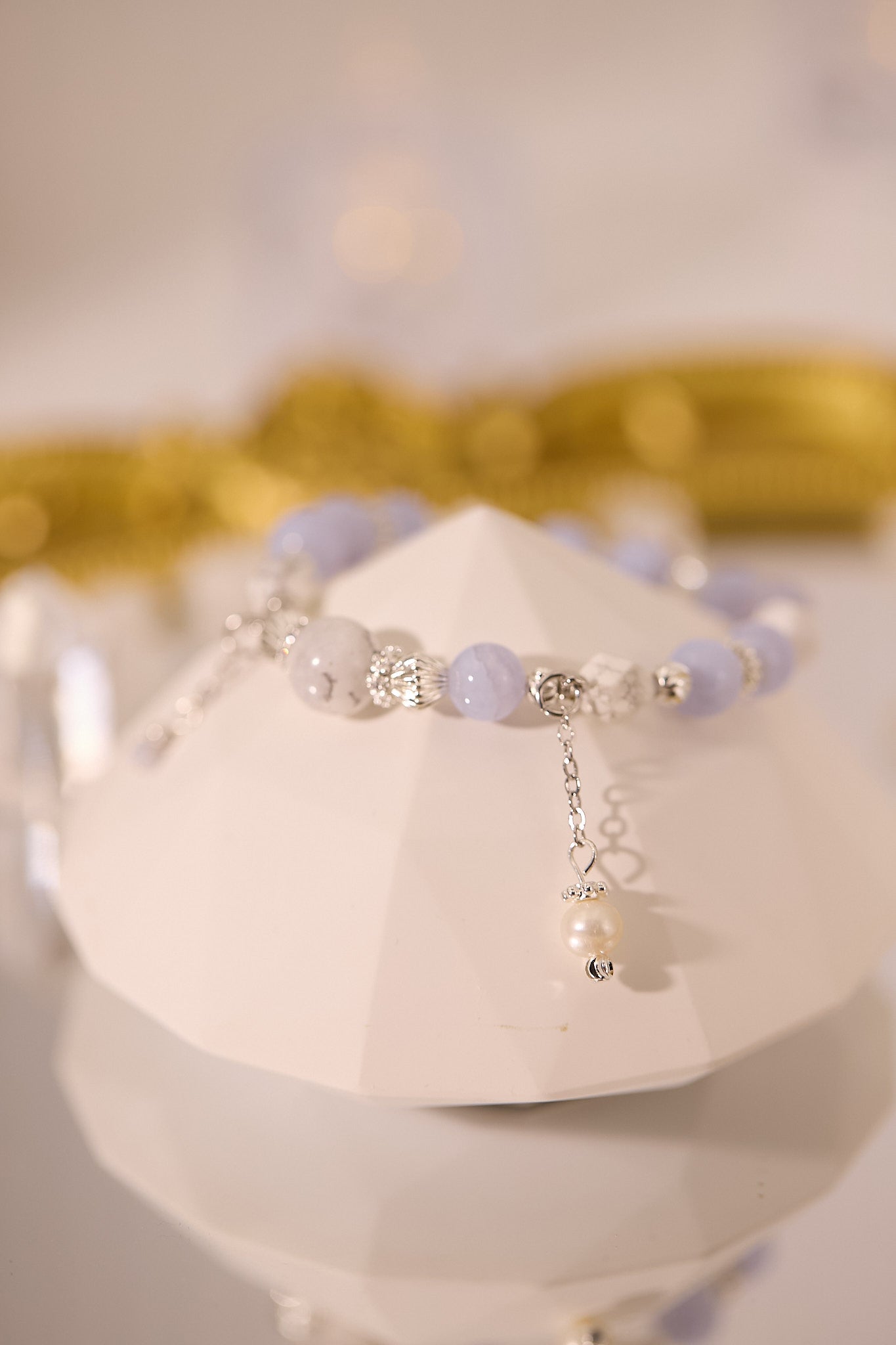 C062-藍紋瑪瑙·白松石