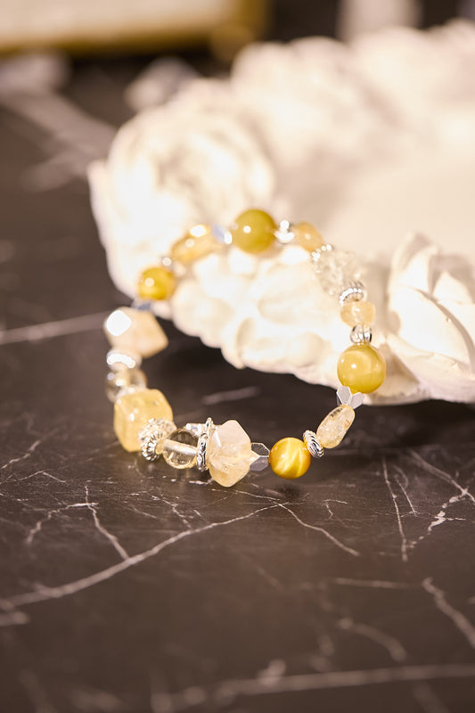 C075-黃晶·金虎眼石