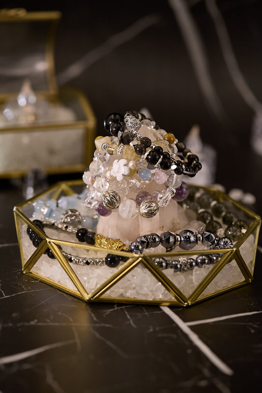 聚寶盤白水晶消磁套裝(中)