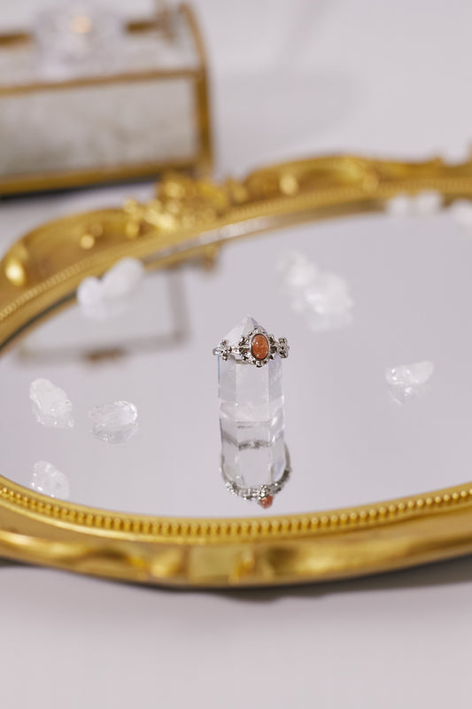 R040-Gold Sun Open Ring