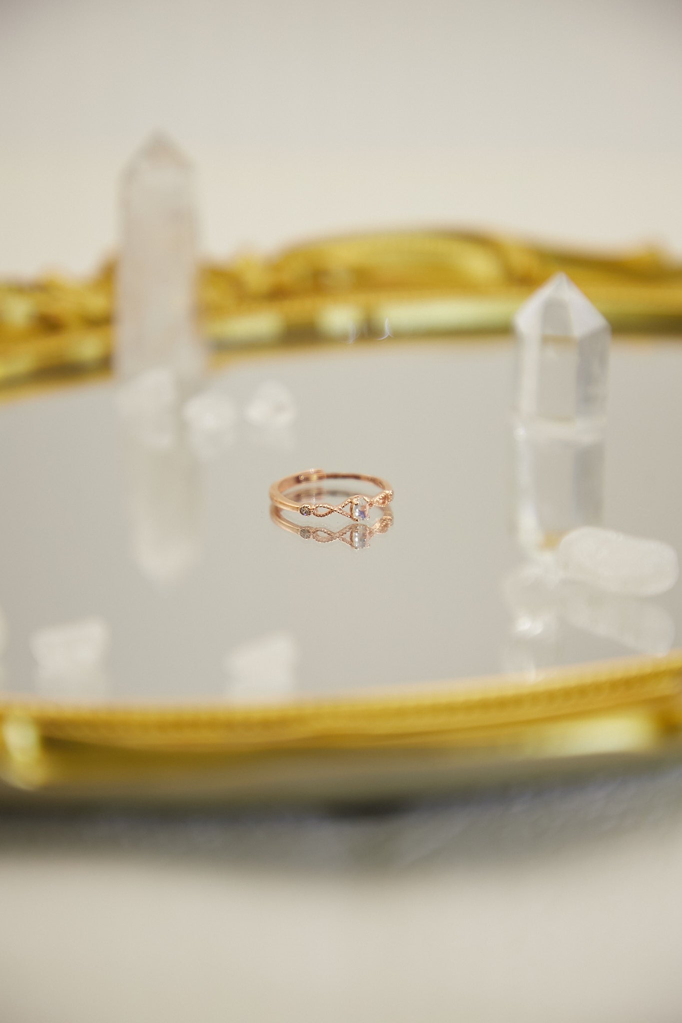 R023- Moonstone S925 open ring