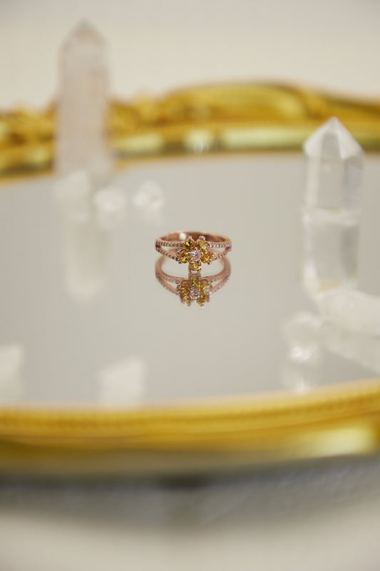 R024- Citrine S925 Open Ring