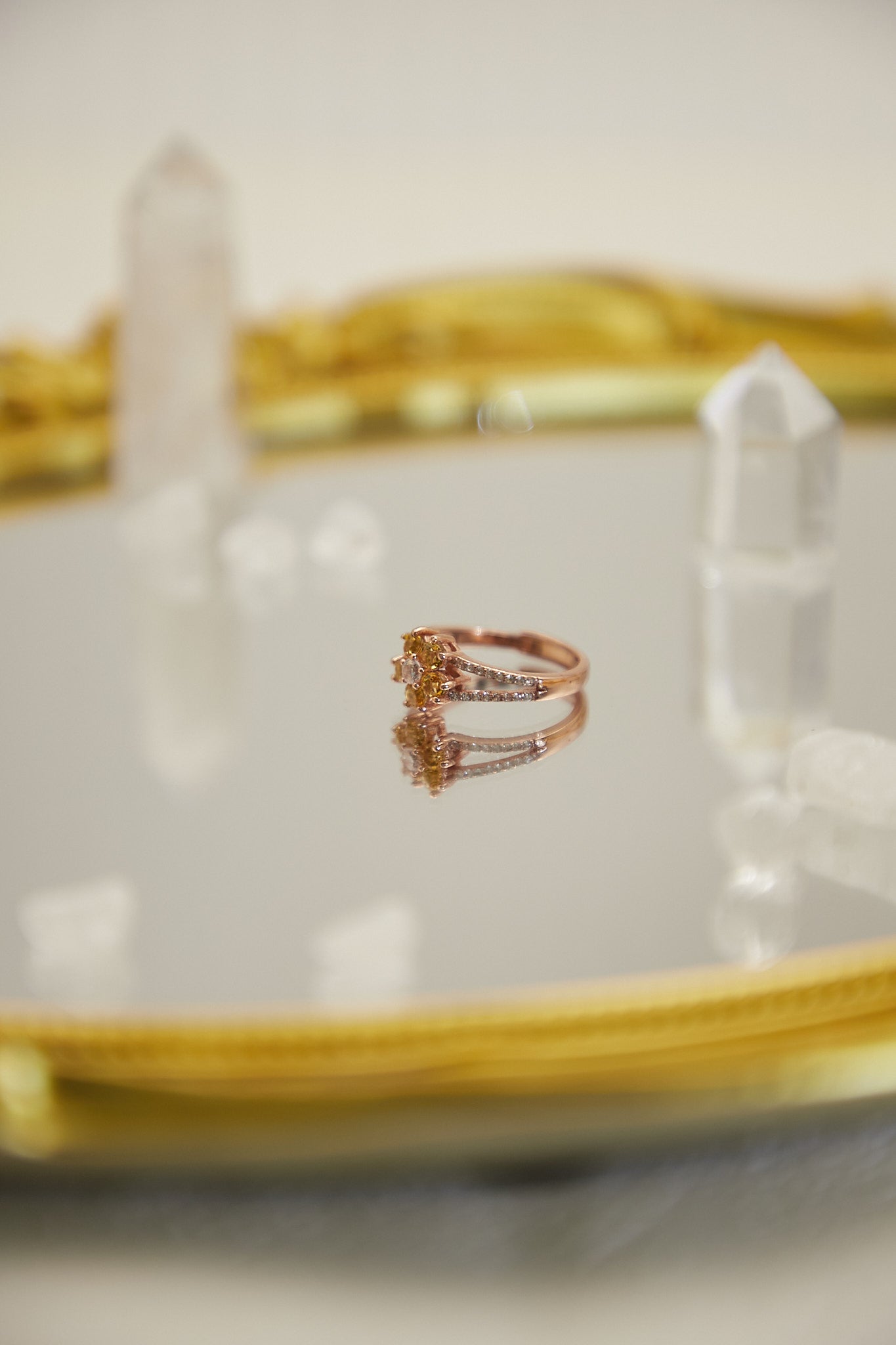 R024- Citrine S925 Open Ring