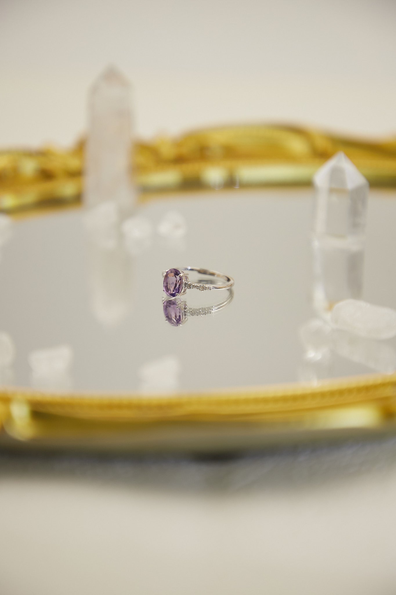 R026- Amethyst S925 open ring