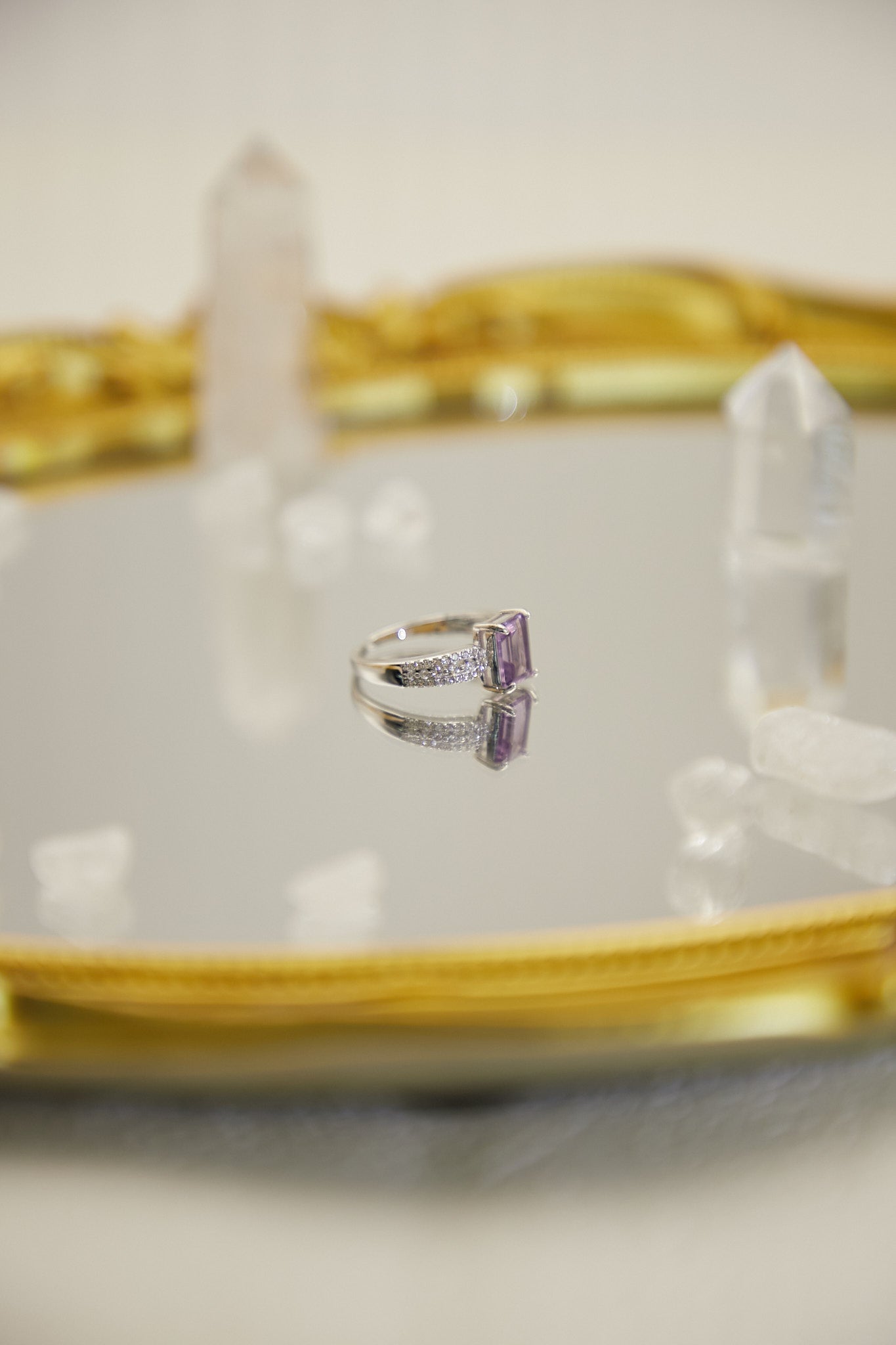 R027- Amethyst S925 open ring