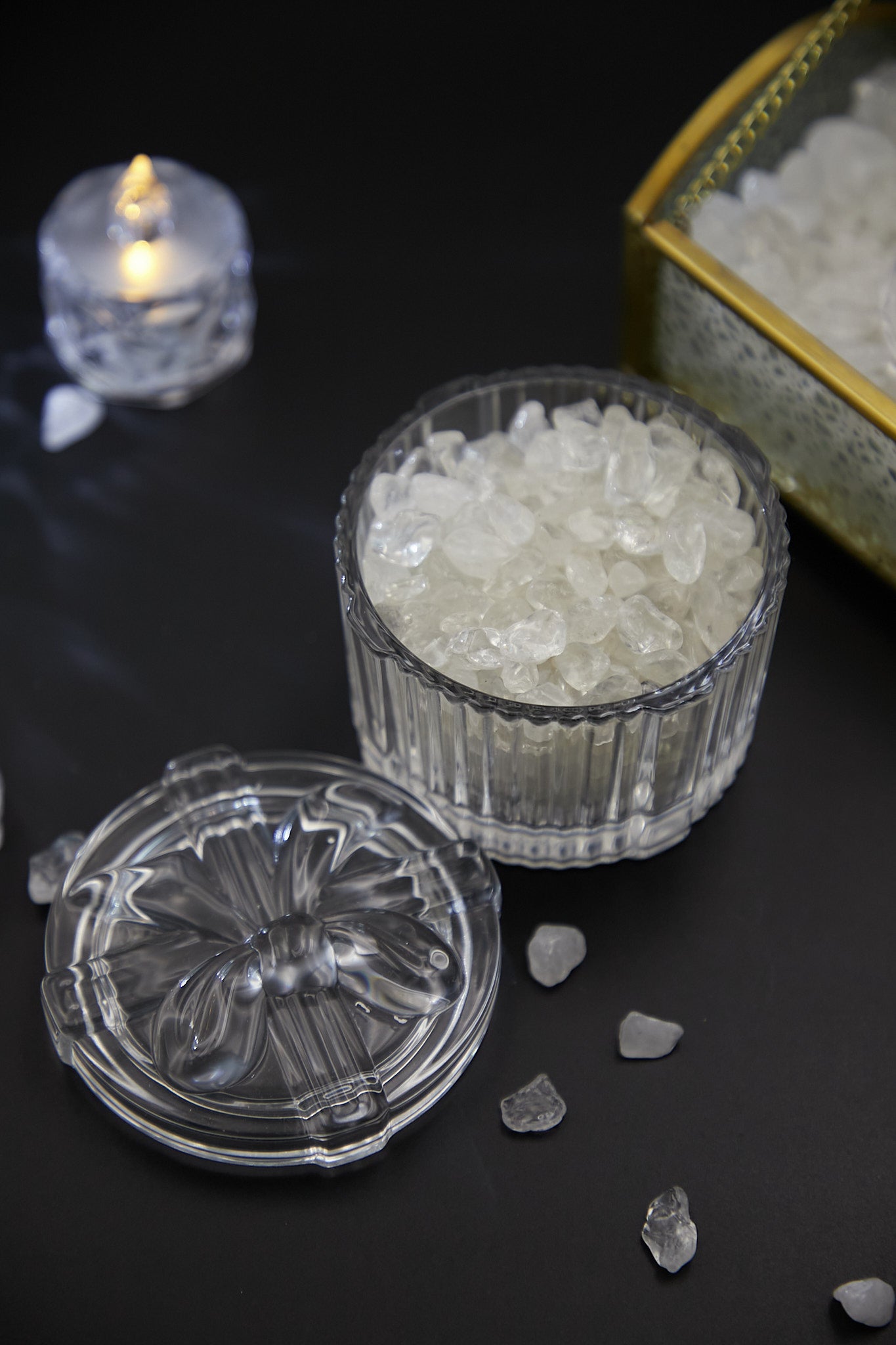 Small round glass box