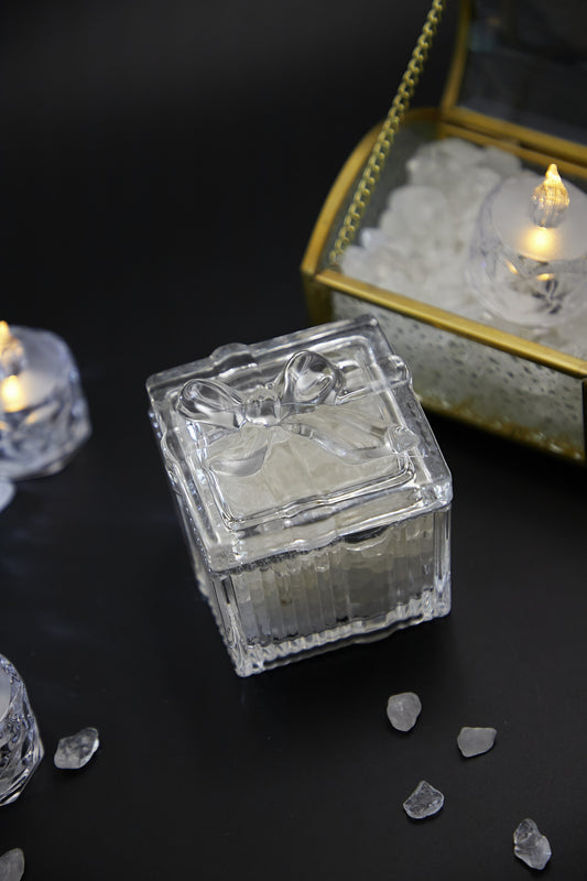 Small square glass box