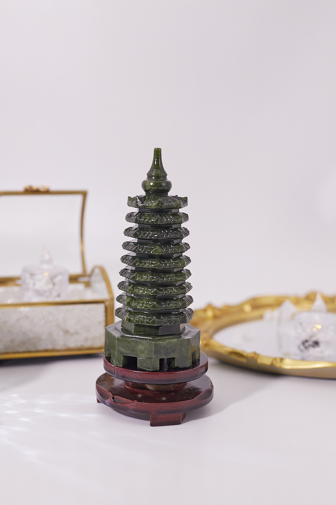 Jade Wenchang Tower (nine layers) 15CM