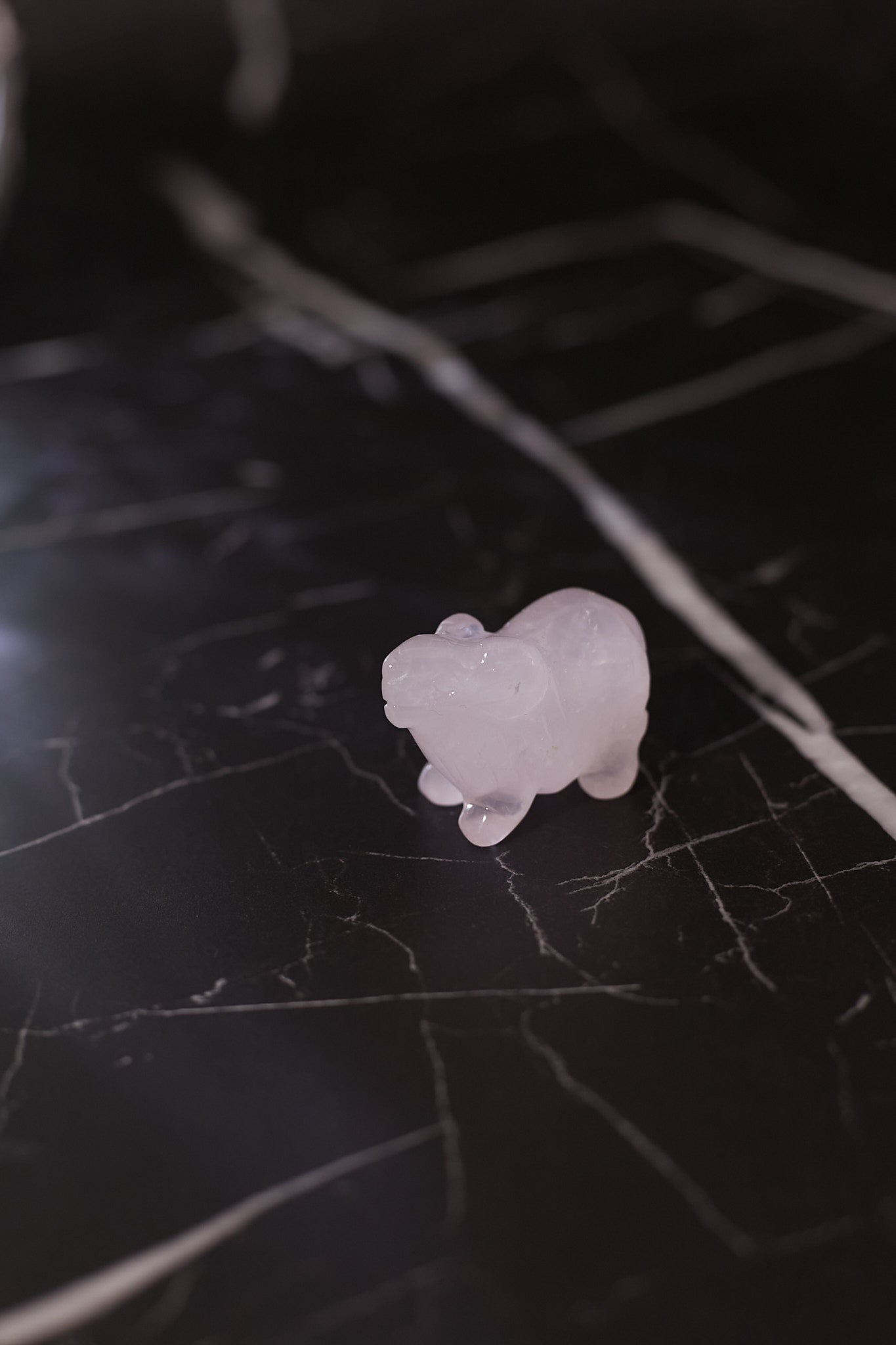 Consecrated Rose Quartz Zodiac Ornament - Rat