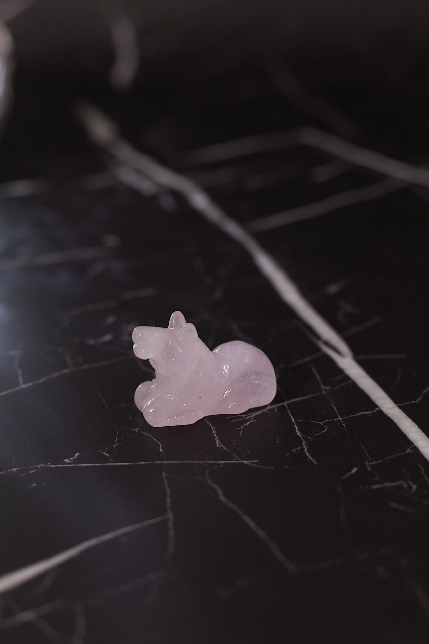 Consecrated Rose Quartz Zodiac Ornament - Noon Horse