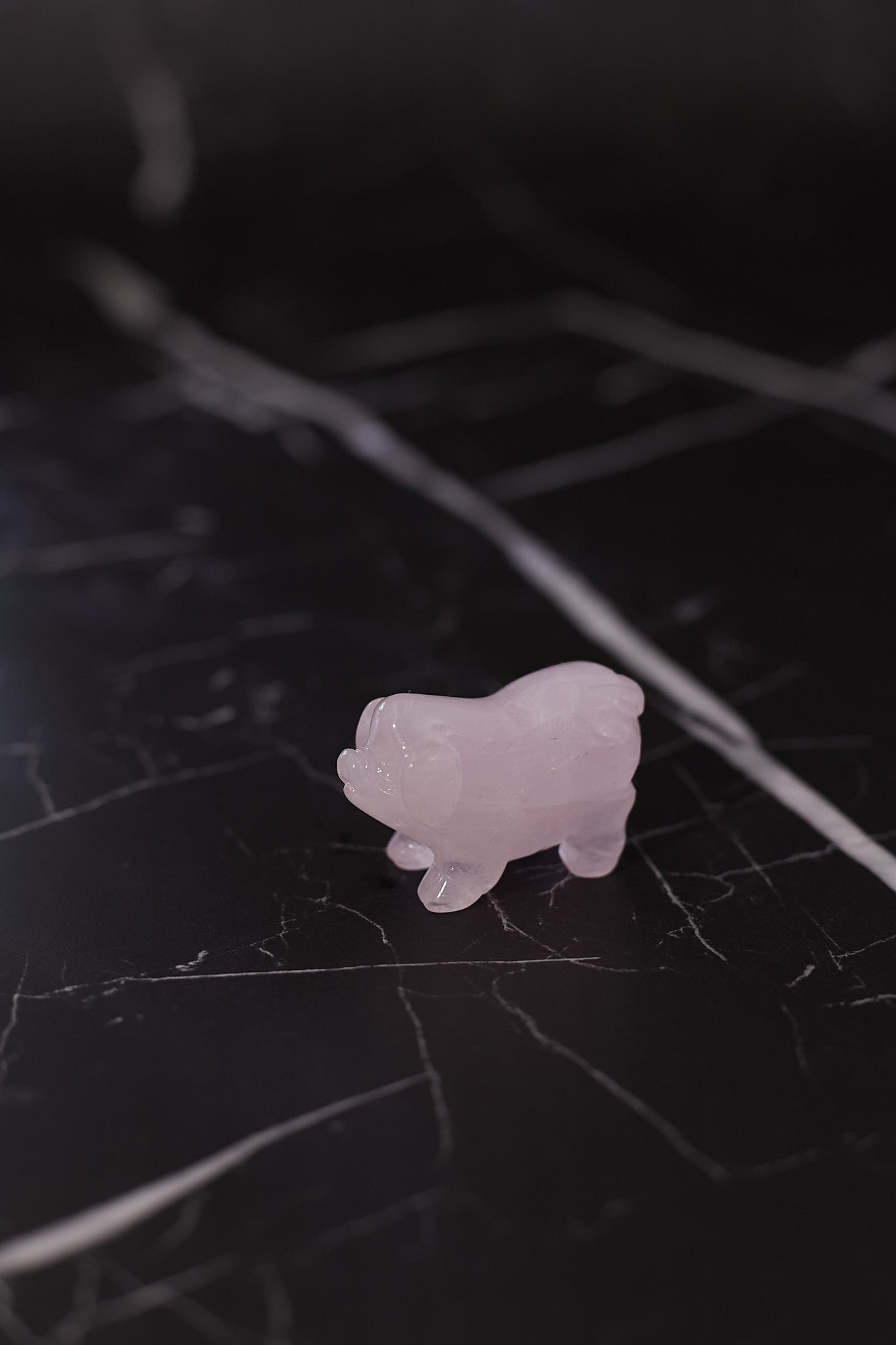 Consecrated Rose Quartz Zodiac Ornament - Pig