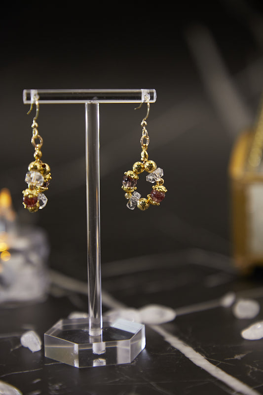 E012-Super seven small hoop earrings