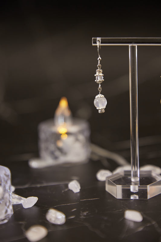 E023-Blue Moon Sparkling Earrings