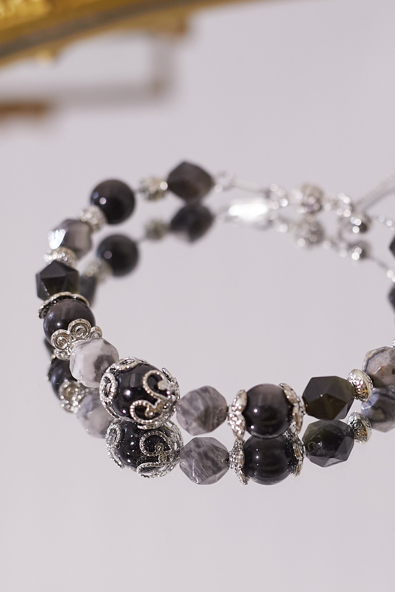 C035-Silver Obsidian·Map Stone