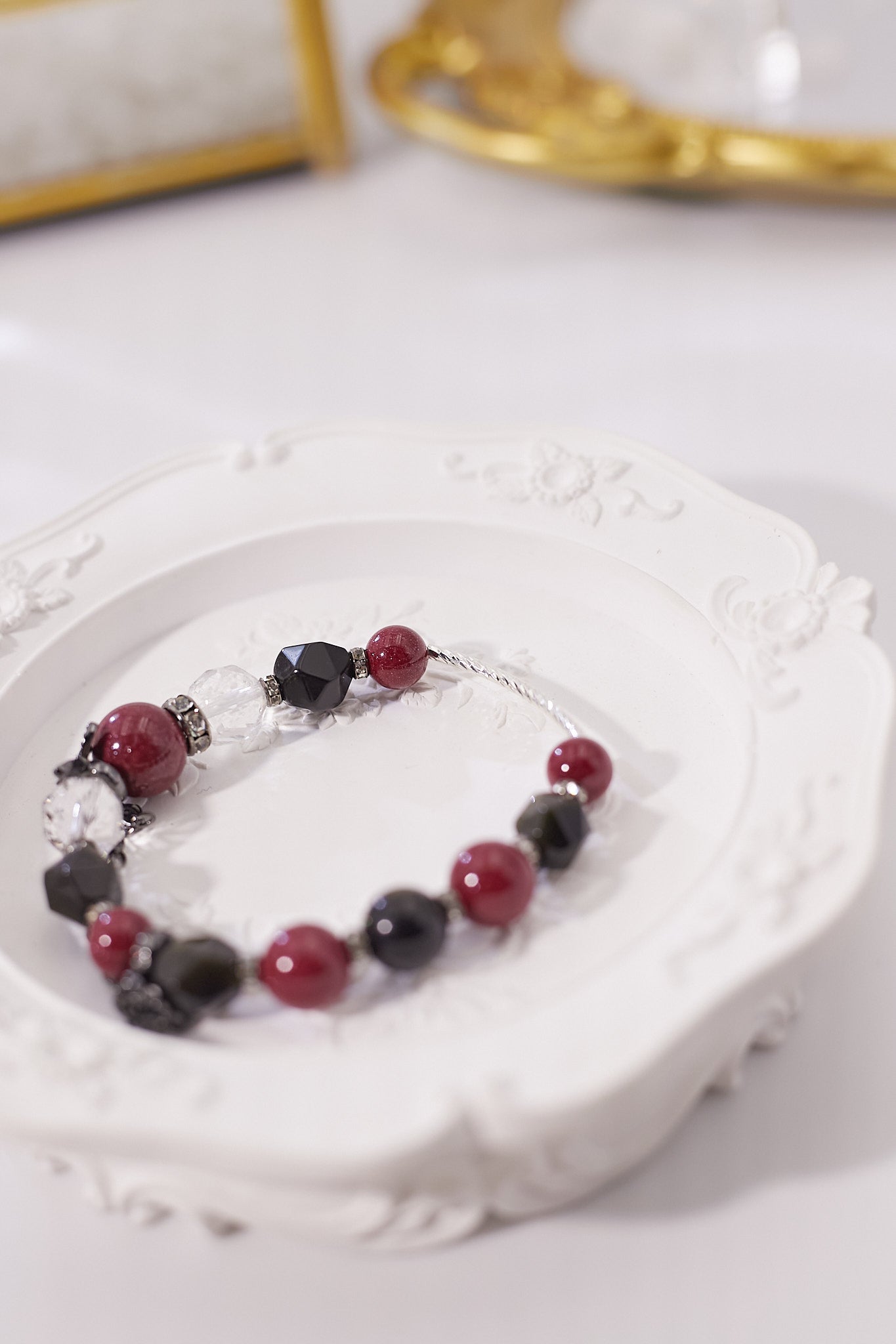 C027-Purple Gold Sand·White Crystal·Gold Obsidian