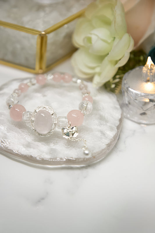 C016-Pink quartz・Ice strawberry quartz・White Asai