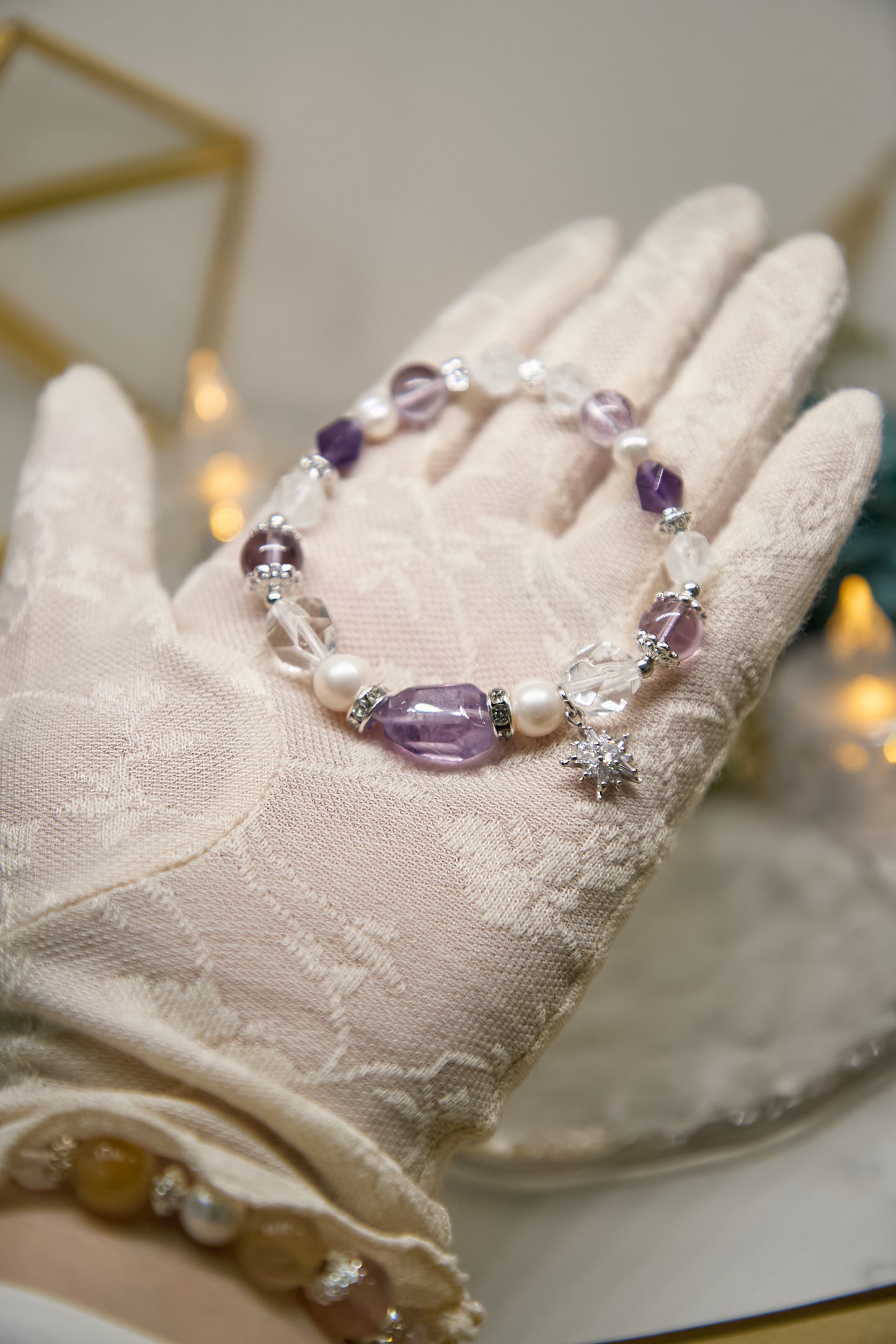 C020-Amethyst・White Crystal・Pearl