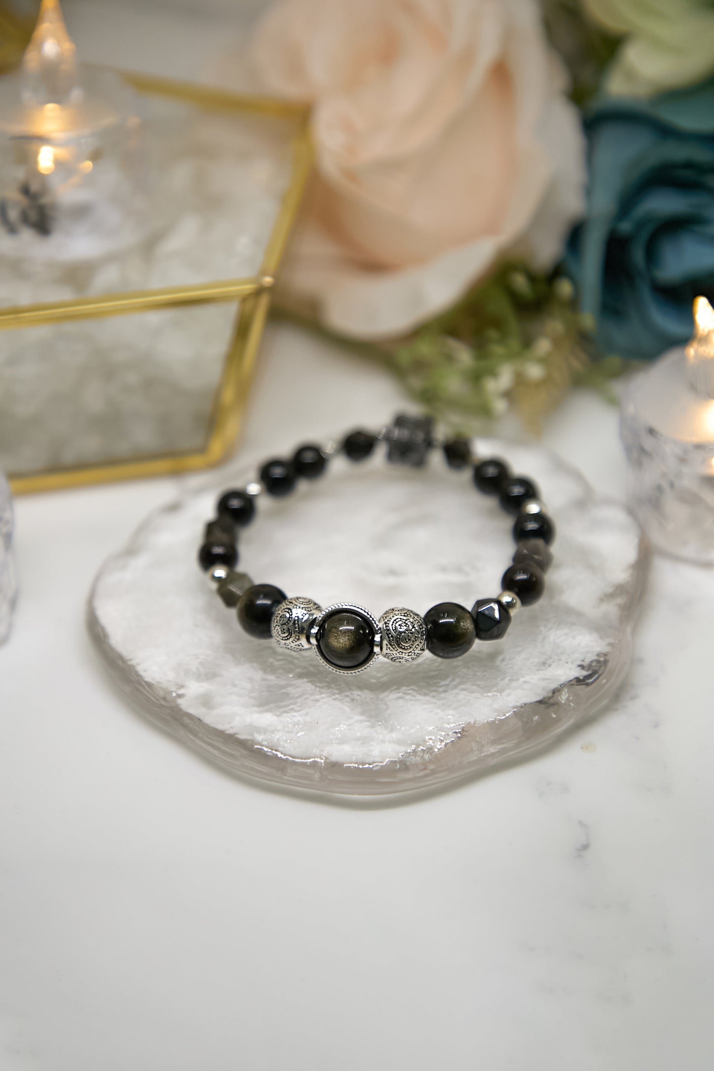 C022-Black Gold Obsidian・Silver Obsidian・Gold Obsidian