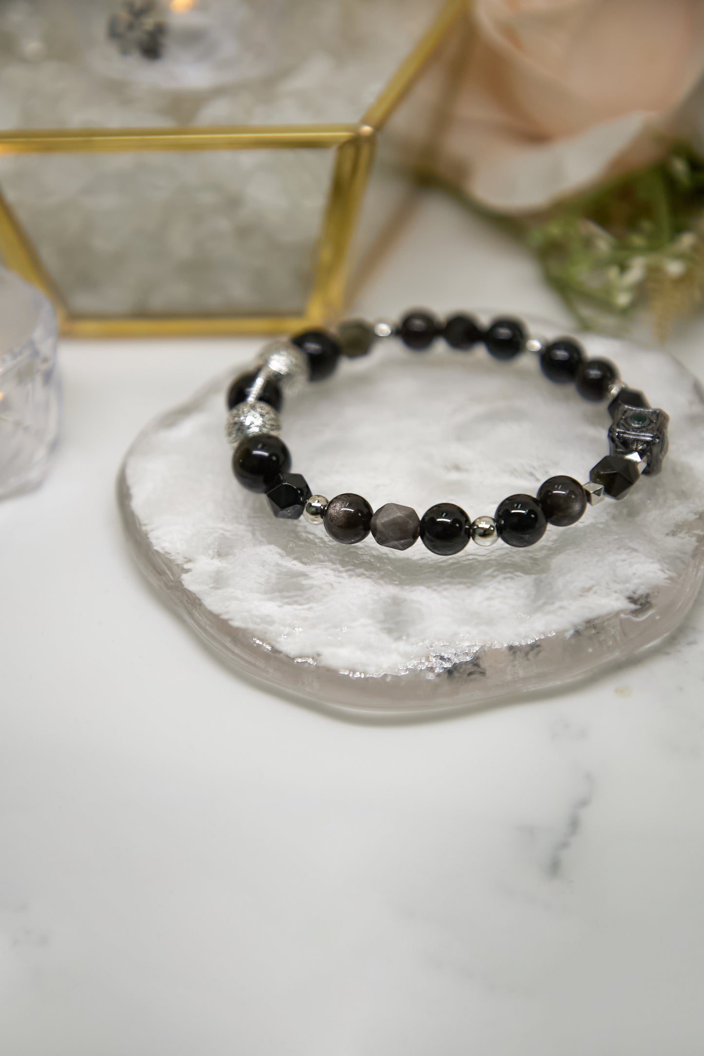 C022-Black Gold Obsidian・Silver Obsidian・Gold Obsidian