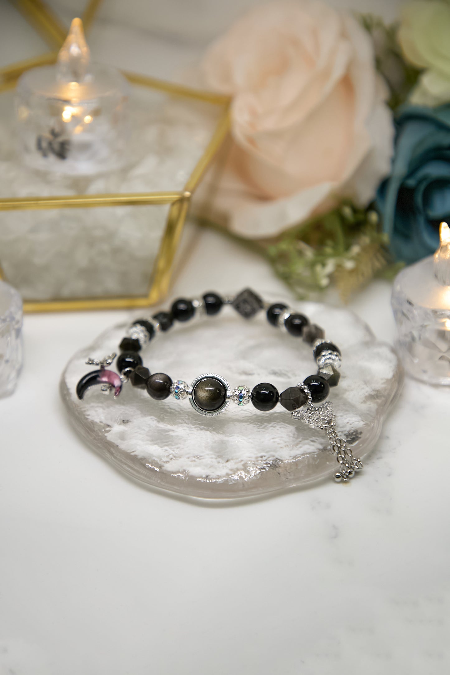 C023-Black Gold Obsidian・Silver Obsidian・Gold Obsidian