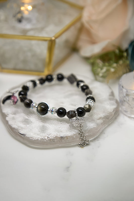 C023-Black Gold Obsidian・Silver Obsidian・Gold Obsidian