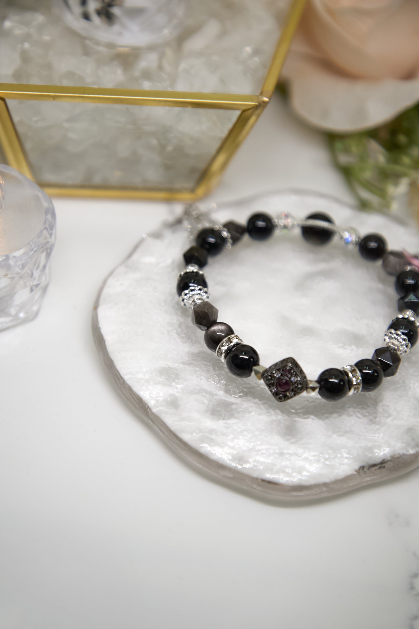 C023-Black Gold Obsidian・Silver Obsidian・Gold Obsidian