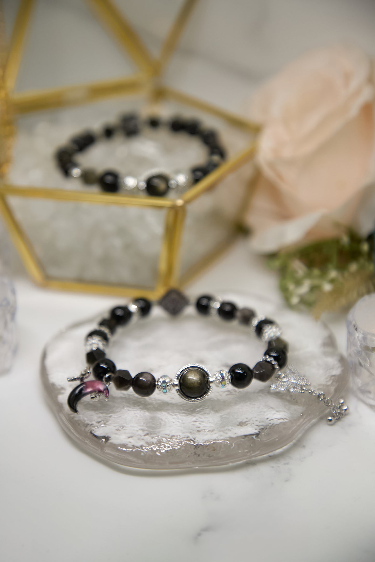 C023-Black Gold Obsidian・Silver Obsidian・Gold Obsidian