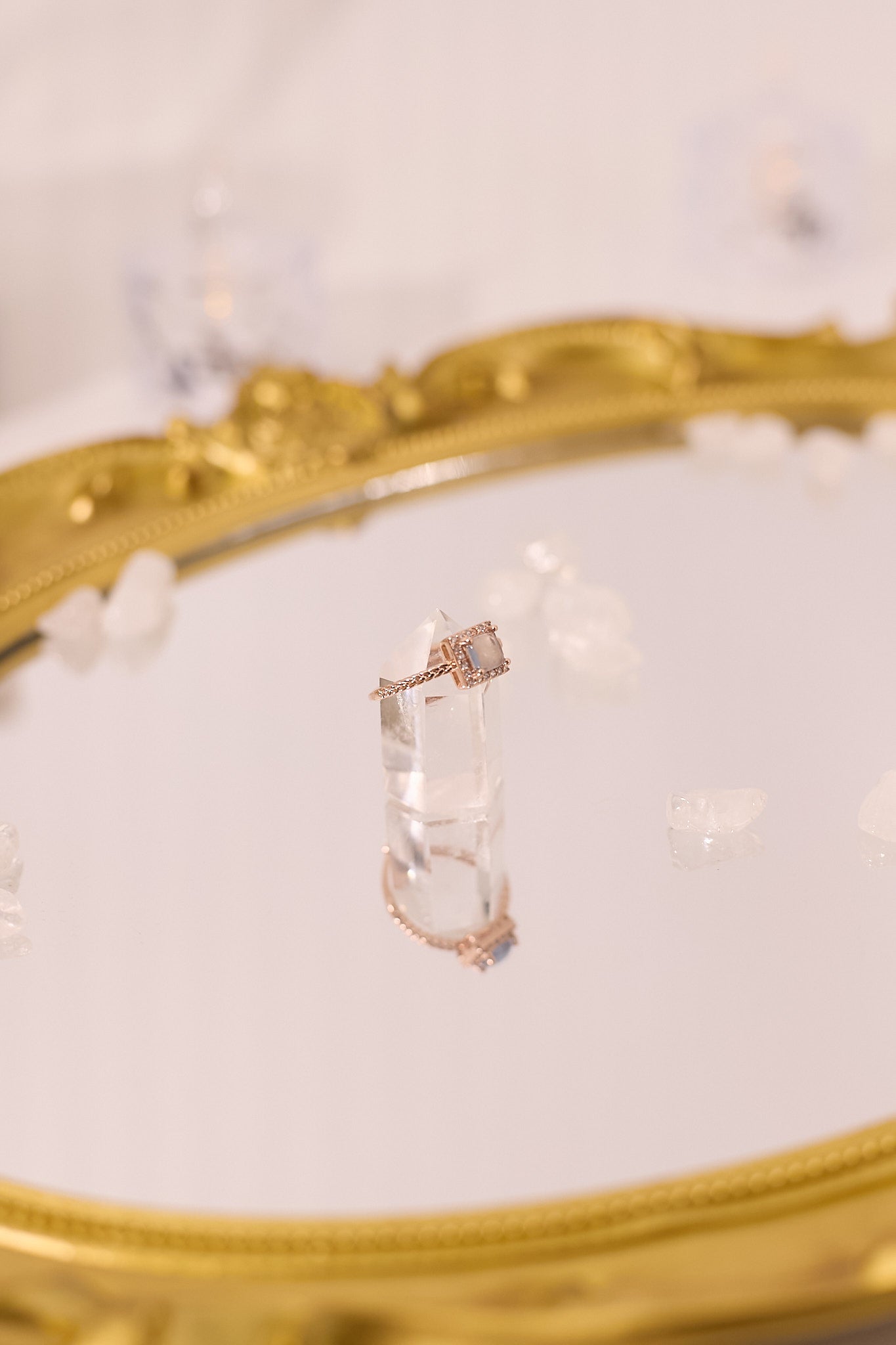 R051-Aquamarine Square S925 Open Ring