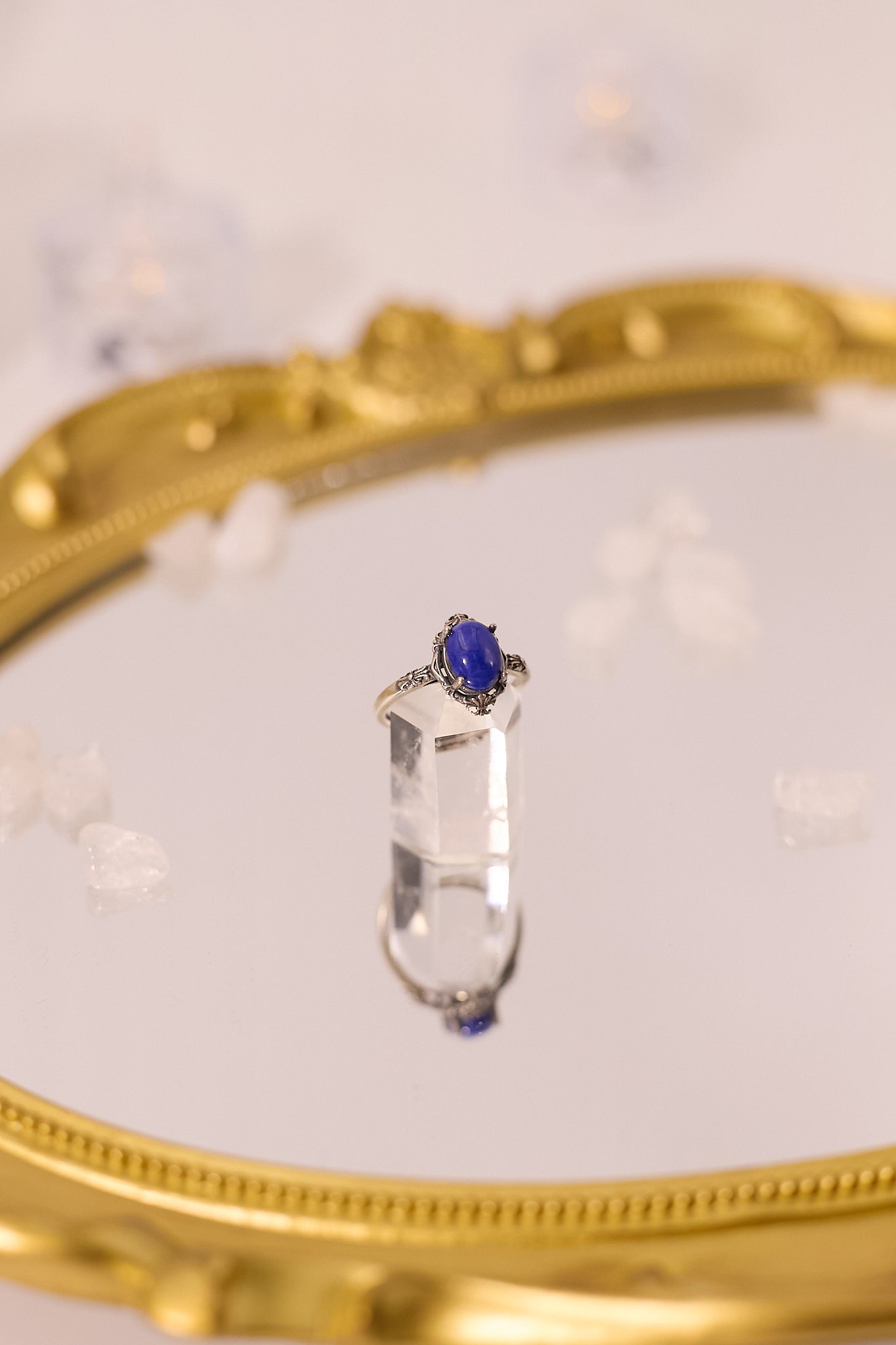 R056- Lapis Lazuli S925 Open Ring