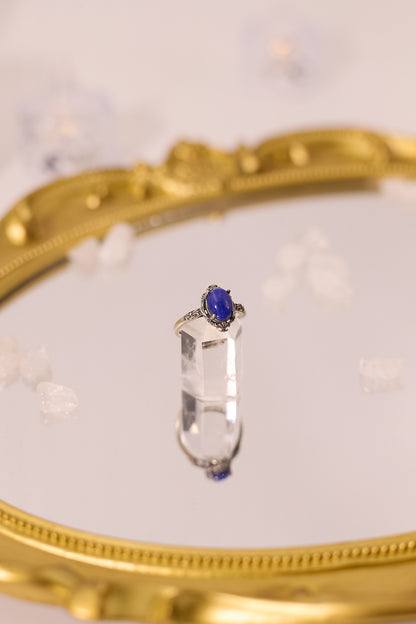 R056- Lapis Lazuli S925 Open Ring