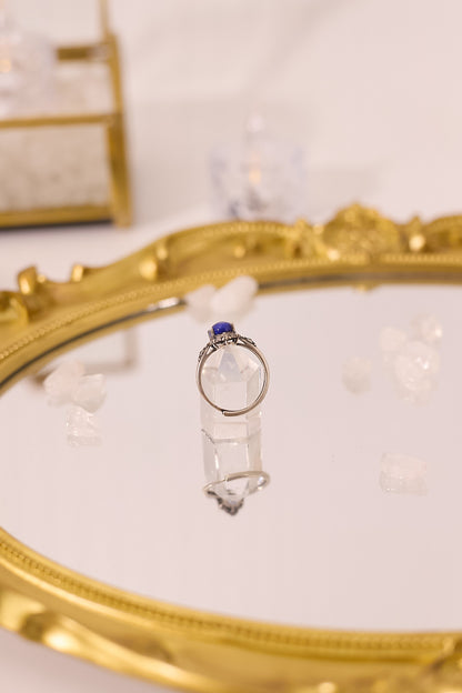 R056- Lapis Lazuli S925 Open Ring