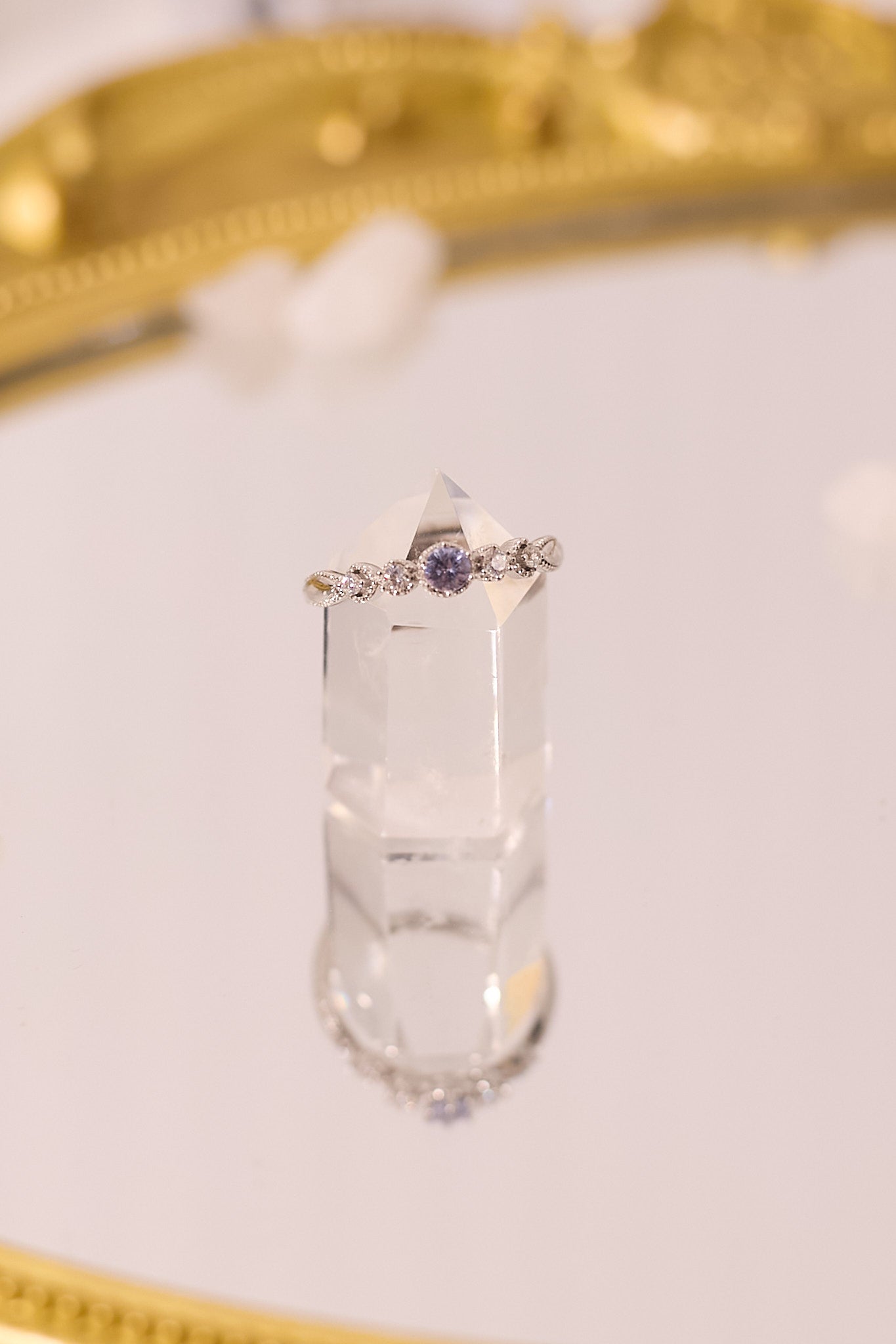 R057- Tanzanite zircon S925 open ring