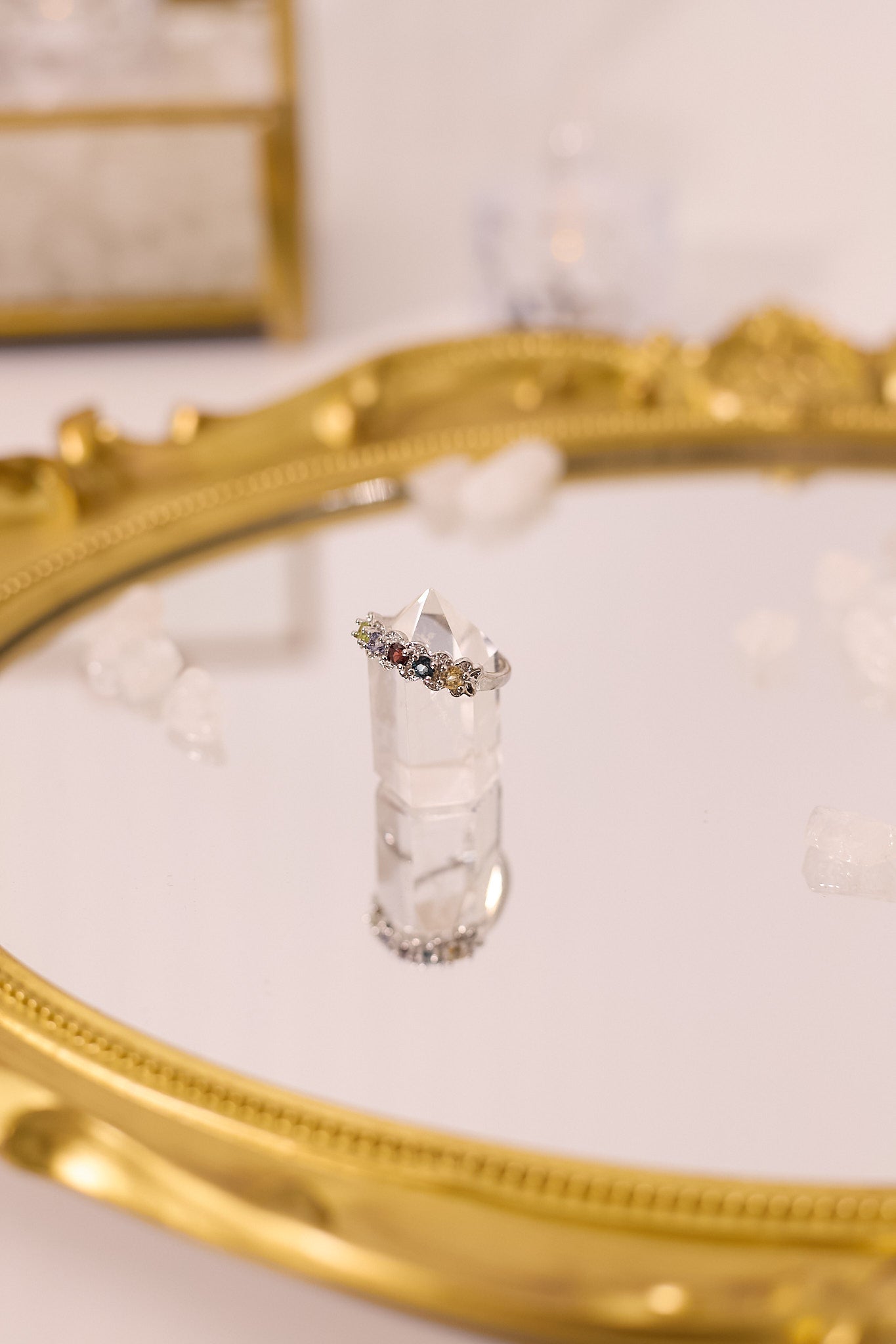 R059-Citrine, Topaz, Garnet, Tanzanite, Peridot S925 Open Ring