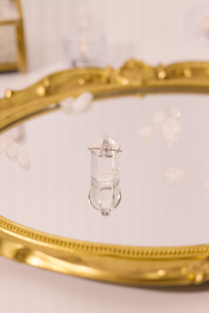 R064-Madao Moonlight Flower Shape S925 Open Ring