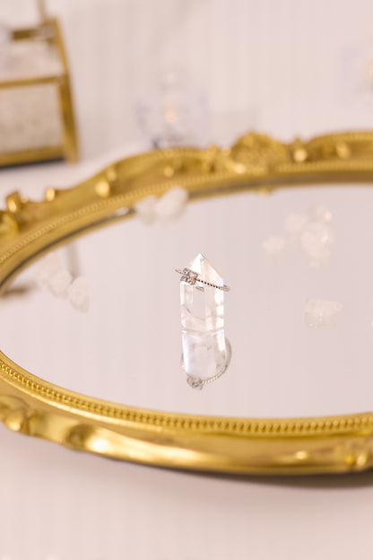 R064-Madao Moonlight Flower Shape S925 Open Ring