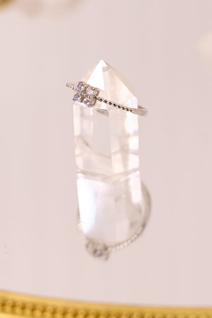 R064-Madao Moonlight Flower Shape S925 Open Ring