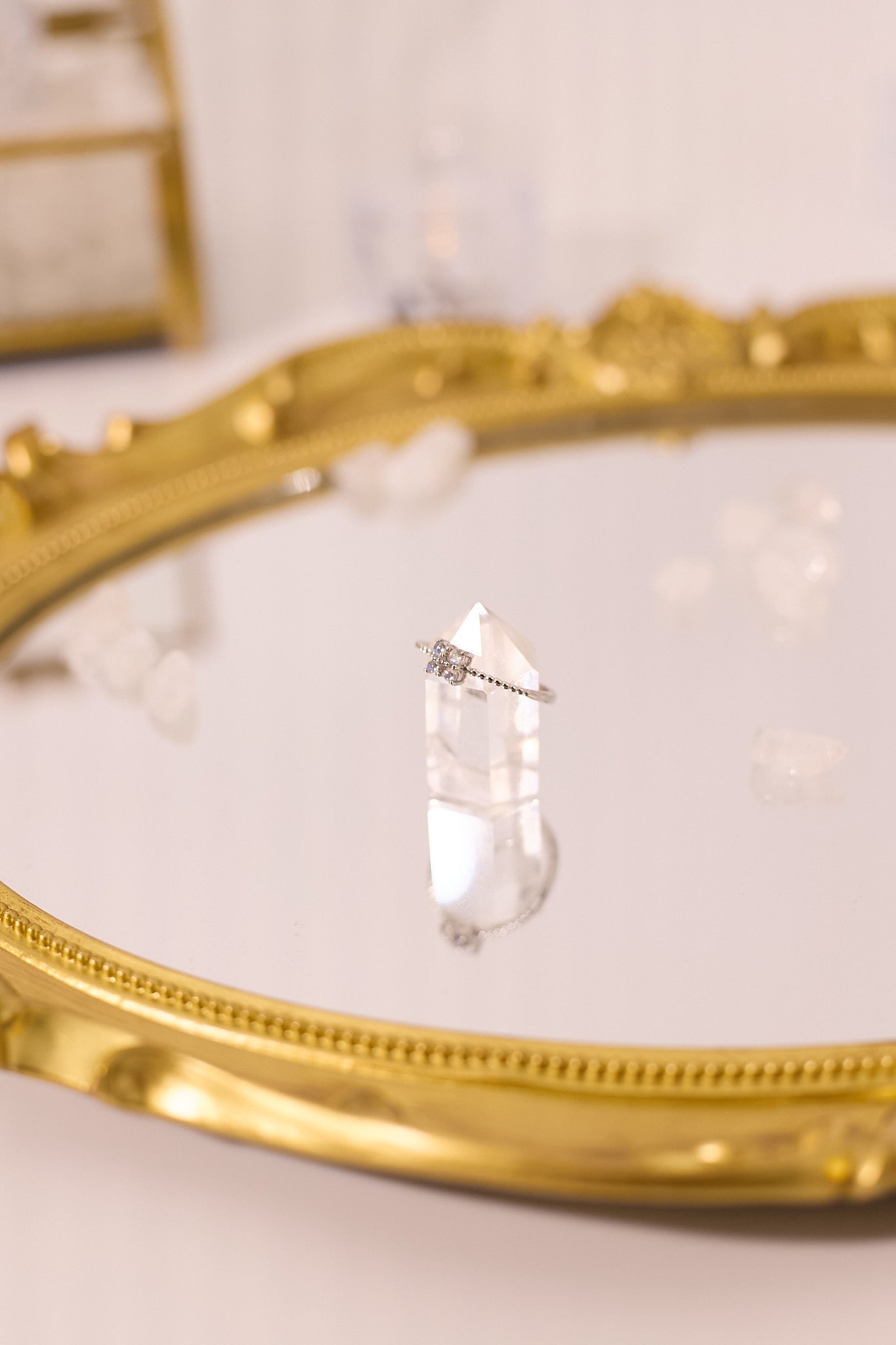 R064-Madao Moonlight Flower Shape S925 Open Ring