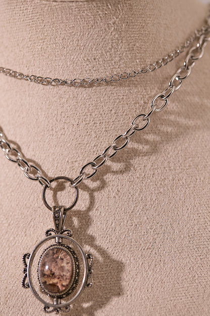 N040-彩幽靈雙鏈磁吸款頸鏈