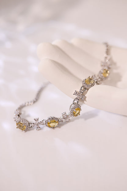 C054-黃晶蛋形手鏈