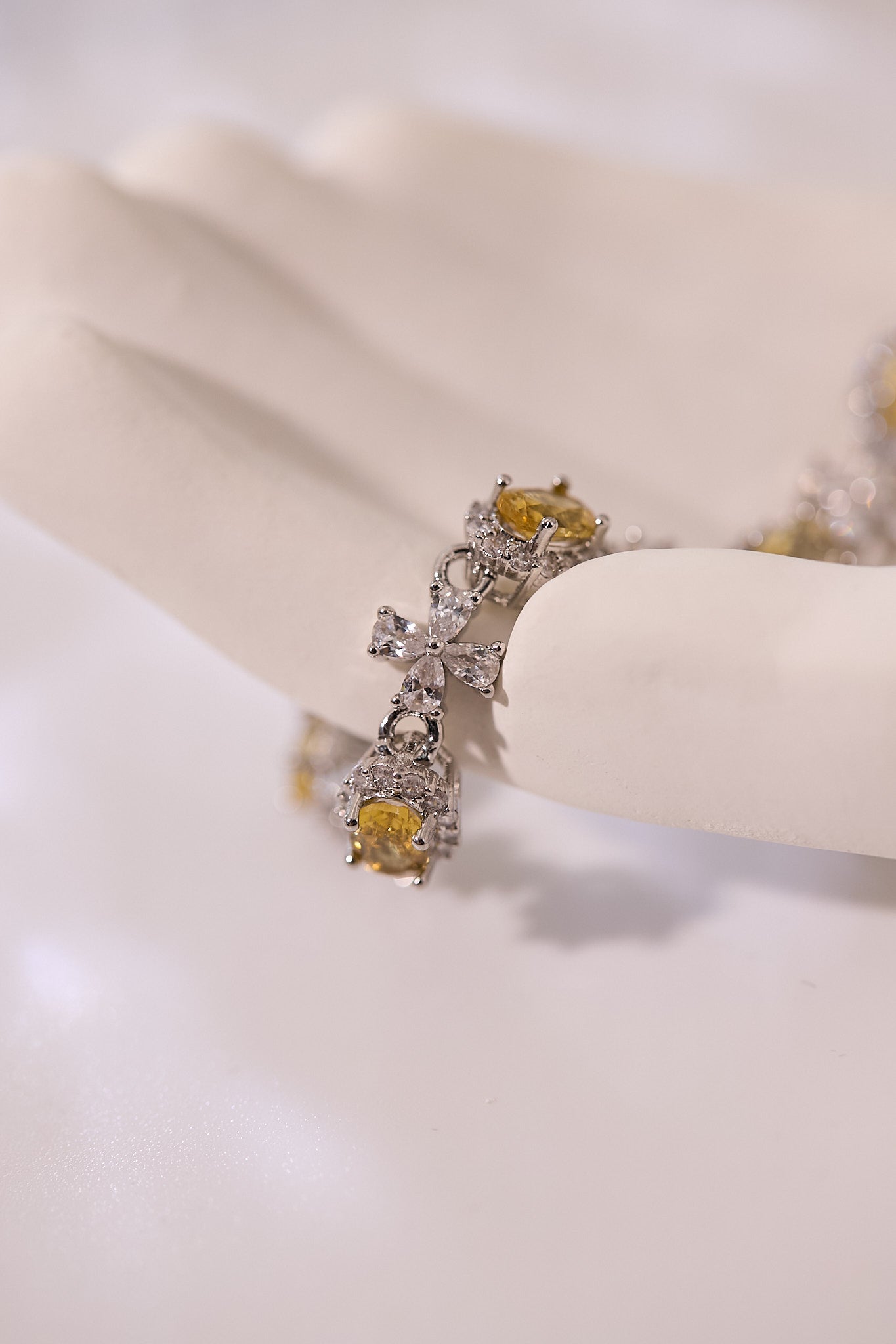 C054-黃晶蛋形手鏈