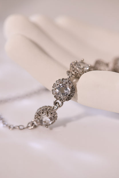 C055-白水晶圓形手鏈