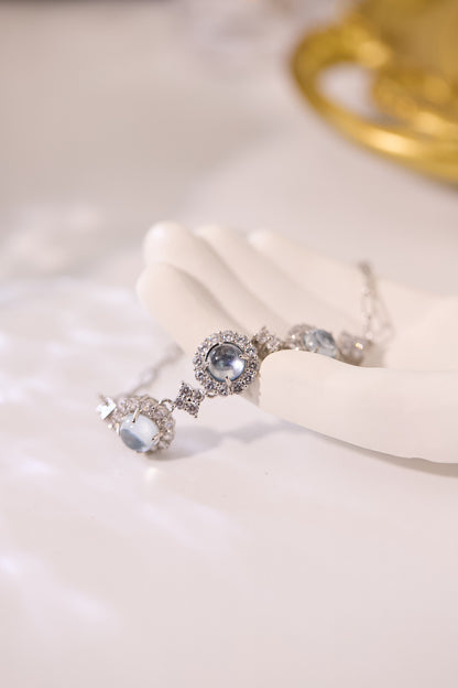 C056-海藍寶圓形手鏈