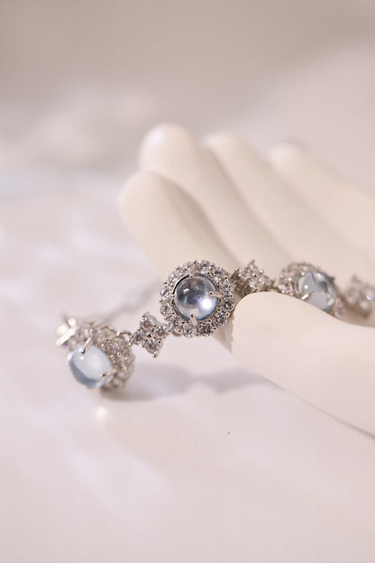 C056-海藍寶圓形手鏈